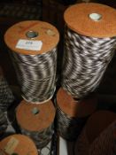 Six Rolls of Black & White Ribbon