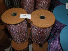 Six Rolls of Red, White & Blue Printed Ribbon