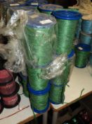 Six Roll of Green & Silver Braid