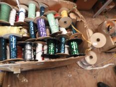 Large Box of Assorted Braid, Lace Edging, Sequins,