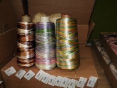 Five Cones of Multicoloured Thread (~2500m Total)