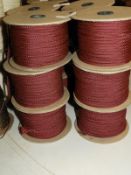 Six Rolls Containing 150m of Maroon Braid