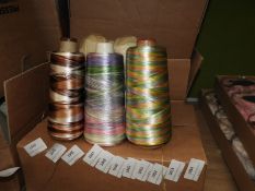 Five Cones of Multicoloured Thread (~2500m Total)