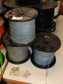 Three Rolls of Pale Blue & Transparent Sequins