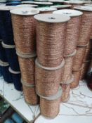 Six Rolls of Copper Glitter Machine Knitting Wool