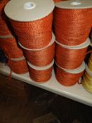 Six Rolls of Orange & Silver Braided Ribbon
