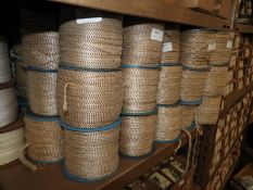 Six Rolls of Cream & Gold Braided Ribbon