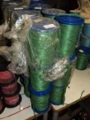 Six Roll of Green & Silver Braid