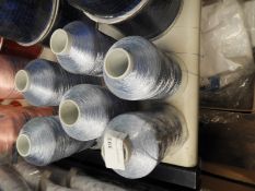 Six Rolls of Pale Blue Thread