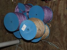 Six Rolls of Assorted Braided Ribbons