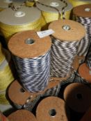 Six Rolls of Black & White Ribbon