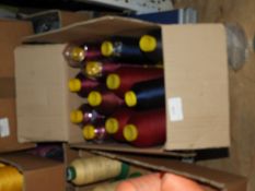 Box Containing Twelve Assorted Cones of Thread