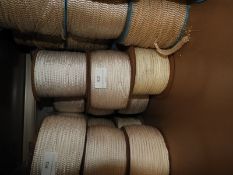 Six Rolls of Cream Braided Ribbon