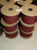 Six Rolls Containing 150m of Maroon Braid