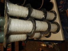 Three Rolls of Beige Braided Thread