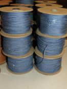 Six Rolls of Pale Blue Braid