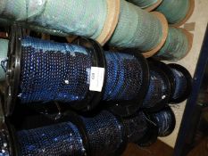 Four Rolls of Blue Mirrored Sequins