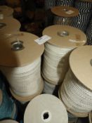 Six Rolls of Clear Sequins on White Thread