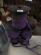 Five Rolls of Lilac Velvet Ribbon