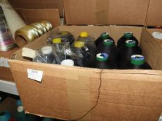 Box Containing Twelve Assorted Cones of Thread