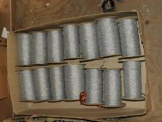 Box Containing Silver Knitting Wool