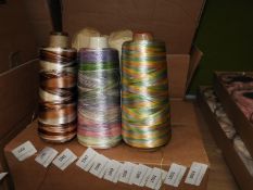 Five Cones of Multicoloured Thread (~2500m Total)