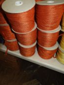 Six Rolls of Orange & Silver Braided Ribbon