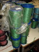 Six Roll of Green & Silver Braid