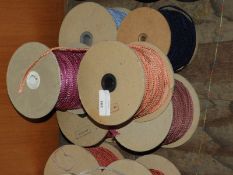 Six Rolls of Assorted Braided Ribbon