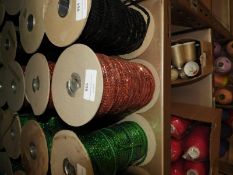 Four Rolls of Rose Coloured Sequins