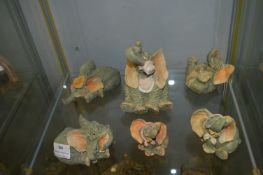 Six Regency Fine Arts Elephants