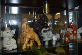 Twelve Assorted Elephants