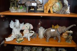 Twelve Assorted Elephants