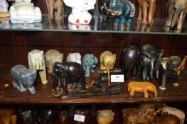 Eleven Assorted Elephants Including One Jigsaw Puz