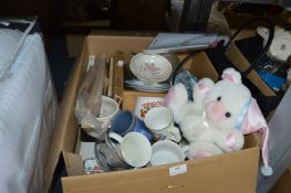 Assortment of Kitchenware, Books, Soft Toys, etc.
