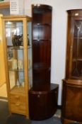 Mahogany Effect Corner Cupboard