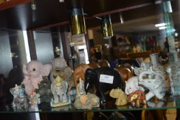 Seventeen Assorted Small Elephants