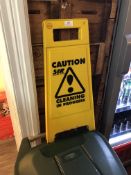 Caution Cleaning in Progress Sign