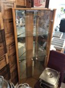 Illuminated Corner Display Unit with Mirrored Back