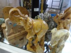 Mixed Lot of Wood, Pottery and Other Elephant