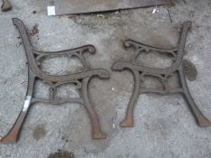 Pair of Cast Iron Bench Ends