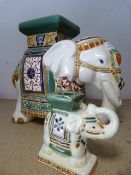 Ceramic Elephant Plant Stand and a Elephant Posy H
