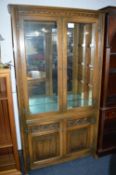 Large Oak Display Cabinet