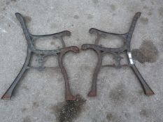 Pair of Cast Iron Bench Ends