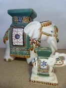 Ceramic Elephant Plant Stand and a Elephant Posy H