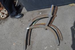 Pair of Cast Iron Garden Bench Ends