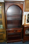 Dark Mahogany Effect Bookcase