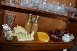 Collection of Pottery Items Including Ashtrays, To