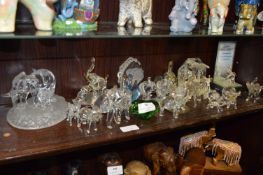 Twenty Two Glass Elephants
