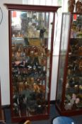 Mahogany Effect Display Cabinet with Glass Shelves